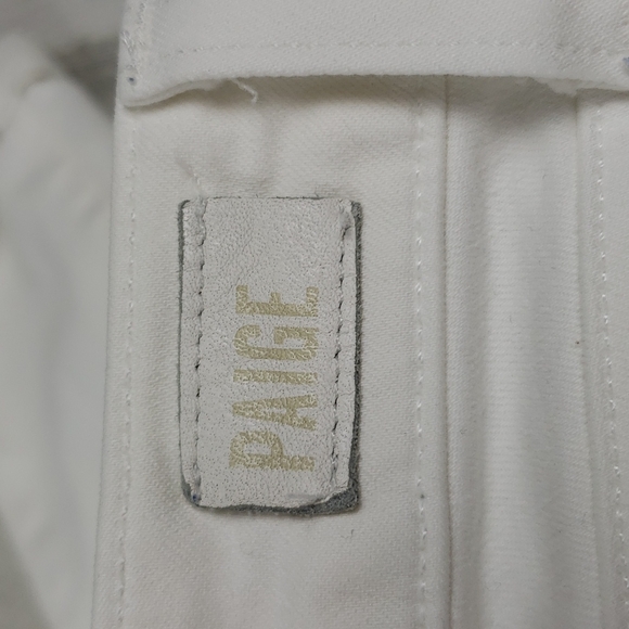 Paige Kylie Crop white cuffed capri denim jeans Size 28 - Picture 6 of 11